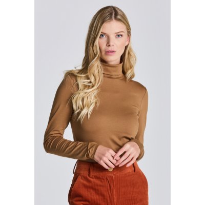 Gant rolák D1. JERSEY LS TURTLENECK hnědá – Zboží Mobilmania