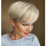 Paruka z pravých a umělých vlasů Pixie stříbrná – Sleviste.cz