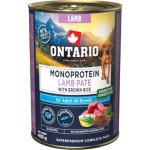 Ontario Adult monoprotein jehněčí pate s hnědou rýží 400 g – Hledejceny.cz