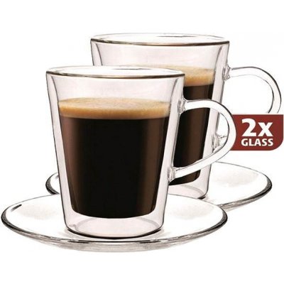 Maxxo Termo skleničky DH907 s podšálkem 2 x 100 ml – Zboží Mobilmania