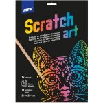 Škrabací obrázek šablona A4 Kočka 21x29cm – Zbozi.Blesk.cz