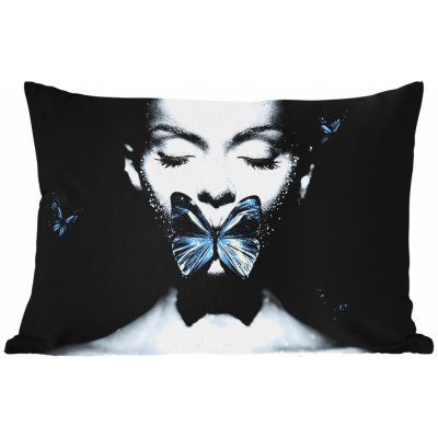 MuchoWow Vnější polštář Žena Butterfly Chic 50x30 – Zboží Mobilmania