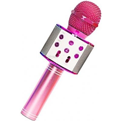 Bezdrátový bluetooth karaoke mikrofon pink — Heureka.cz