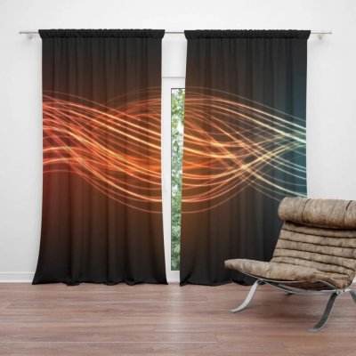 Sablio Závěs Abstrakce strip: 2ks 140x250cm – Hledejceny.cz