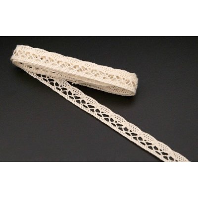 Bavlněná paličkovaná krajka - jemná - smetanová - šířka 1 cm – Hledejceny.cz