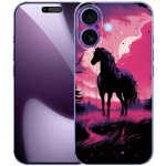 mmCase na iPhone 17 - černý kreslený kůň 1 – Zboží Mobilmania