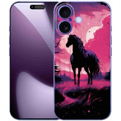 mmCase na iPhone 17 - černý kreslený kůň 1 – Zboží Mobilmania