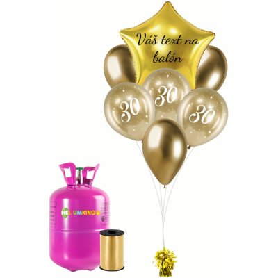 Personal Personalizovaný helium párty set zlatý 30. narozeniny – Zboží Dáma