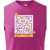 Dětské tričko dětské tričko Parkour bludiště, Purpurová