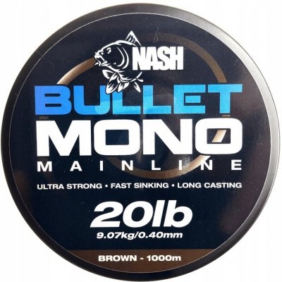Kevin Nash Bullet Mono Brown 1000 m 0,4 mm – Zboží Mobilmania