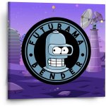 Sablio Obraz Futurama Bender Planeta s vysílači - 110x110 cm – Hledejceny.cz