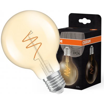 Osram G80 E27 4,9W = 40W 470 lm 2200K teplá bílá CRI90 jantarová stmívatelná Vintage 1906 – Zboží Živě