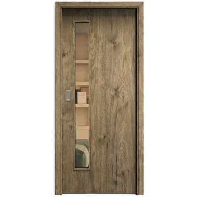 Sapeli Elegant Komfort M60 posuvné dub sherwood 60 x 197 cm Planibel bronz – Hledejceny.cz