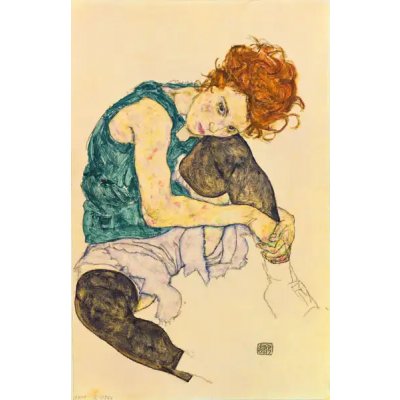 Obrazy - Schiele, Egon: Malířova žena - reprodukce obrazu – Zboží Mobilmania