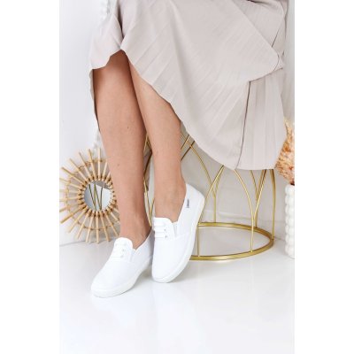 ADCZ Plátěné bílé tenisky 28203-3ALL.WH – Zboží Dáma