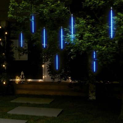 vidaXL LED světla Meteor 8 ks 30 cm modrá 192 LED diod – Hledejceny.cz