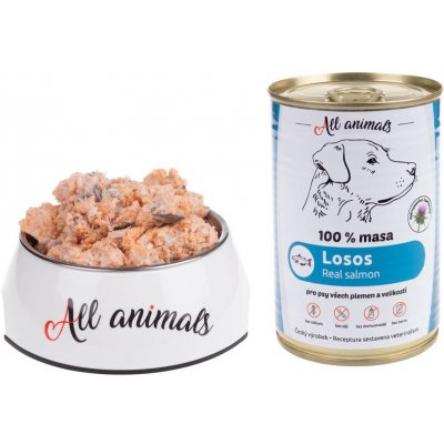 All Animals Dog losos mletý 400 g – Zbozi.Blesk.cz