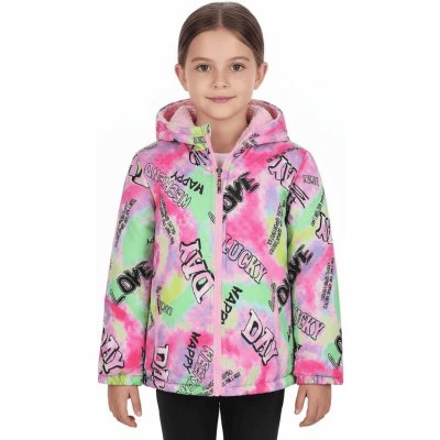 Bunda s kožíškem duhová – Zboží Mobilmania