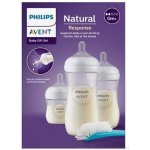 Avent Natural 3 ks startovací sada natural response basic 125 260 330 ml průhledná – Hledejceny.cz