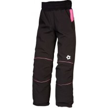 Kukadlo dětské softshelové kalhoty černo růžová