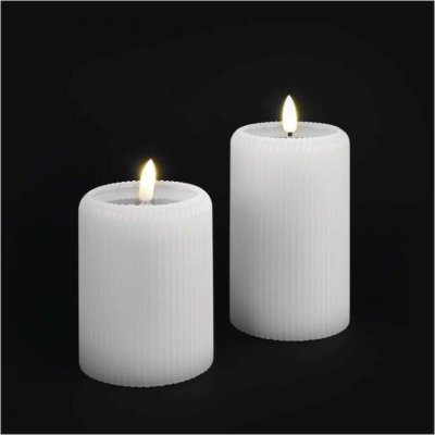 EMOS LED dekorace – 2x vosková svíčka s reálným plamenem, 4x AA, teplá bílá, časovač – Hledejceny.cz