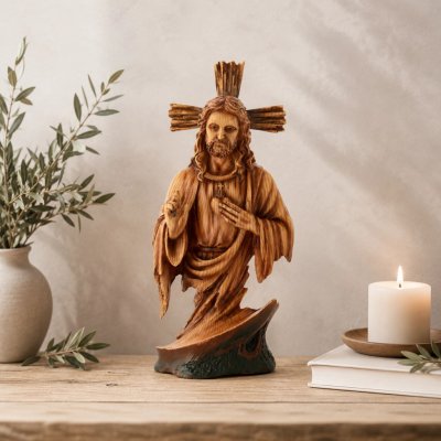 Chomik FIGURKA SRDCE JEŽÍŠE 16 x 10,5 x 36 CM polyresin *6200 – Hledejceny.cz