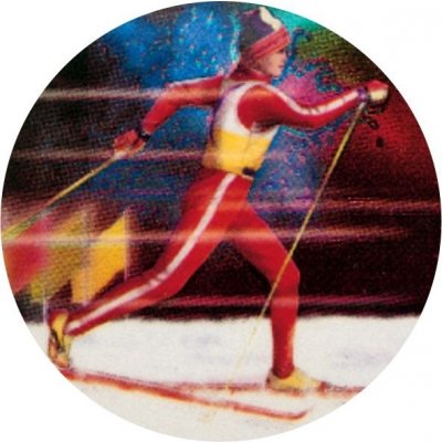 Emblém barevný EM67 lyže běžky – Sleviste.cz