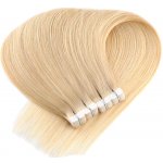 Vlasové PU pásky MINI tape in na prodlužování vlasů 60cm 613 nejsvětlejší blond – Zboží Dáma