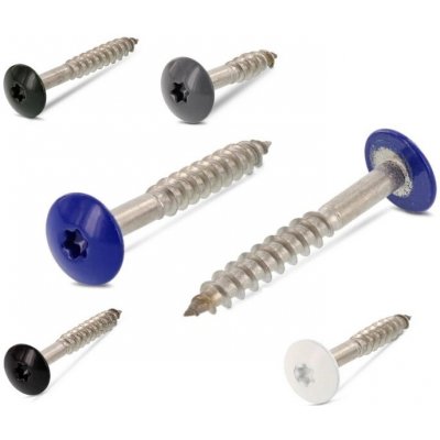 INOX ART. 9086 Vrut TRESPO s plochou hlavou na TORX, nerez A2 - LAKOVANÉ Varianta: Vrut TRESPO s plochou hlavou TORX, lakovaná hlava, nerez A2 5,5X45 TX20 - RAL 7016 – Hledejceny.cz
