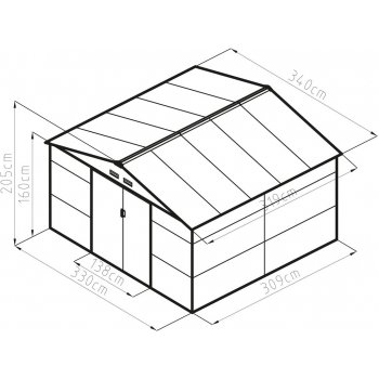 G21 GAH 1085 340 x 319 cm šedý