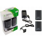 APT KX7A 2x XBOX 360 Baterie USB kabel, černá – Zboží Mobilmania