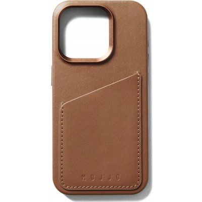 Mujjo Full Leather Wallet iPhone 15 Pro světle hnědé