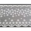 Záclona TYLEX vánoční žakárová záclona vločky A374704 40 cm