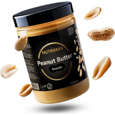 NutriMax Peanut Butter Smooth Arašídové máslo Jemné 1 kg – Zboží Dáma