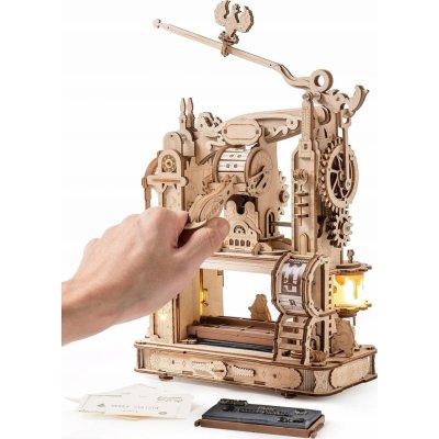 ROKR Dřevěné mechanické 3D puzzle Klasická tiskárna 303 ks – Zbozi.Blesk.cz