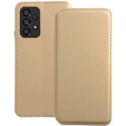 Pouzdro Pěkné flipové Dual Pocket Samsung Galaxy A53 5G zlatavé