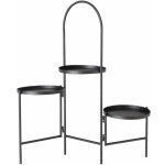 Boltze Home Tříúrovňový stojan na květiny černá 68 cm