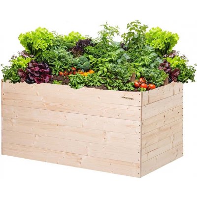 Atmowood Dřevěný vyvýšený záhon 120 x 60 x 60 cm hnědý – Hledejceny.cz