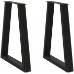 Omaxi Nohy k jídelnímu stolu ve tvaru V 2 ks černé 50x 72-73,3 cm ocel 957253 – Zboží Mobilmania