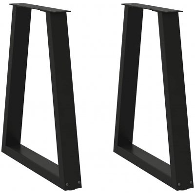 Omaxi Nohy k jídelnímu stolu ve tvaru V 2 ks černé 50x 72-73,3 cm ocel 957253 – Zboží Mobilmania