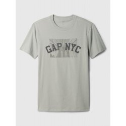 GAP Bavlněné tričko Gap NYC Šedá