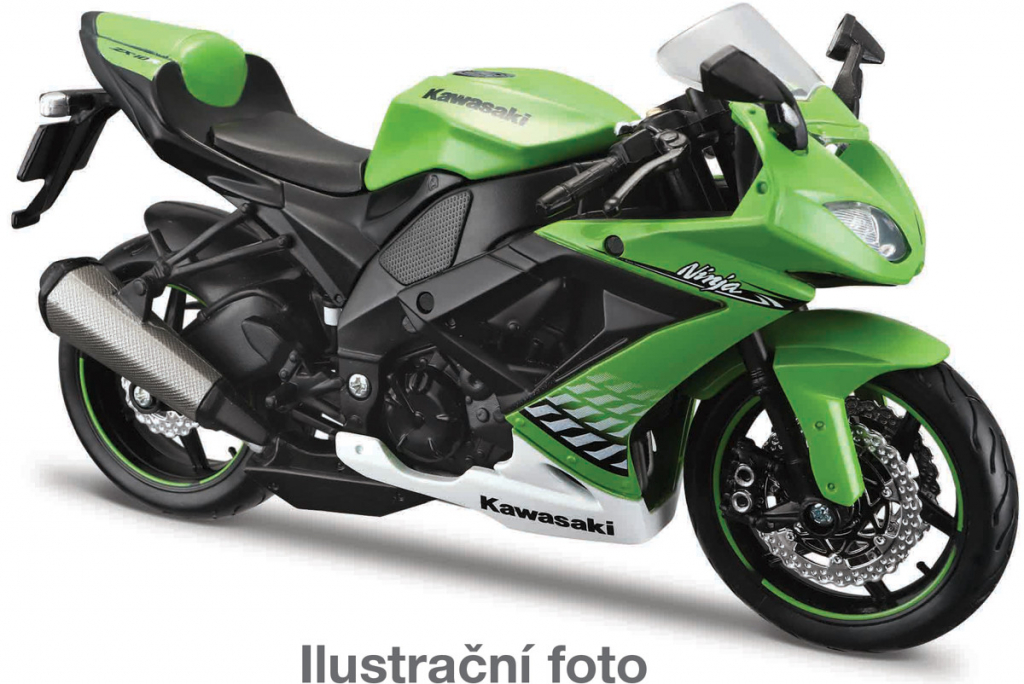 Maisto motorka Kawasaki Ninja ZX10R zelená 1:12