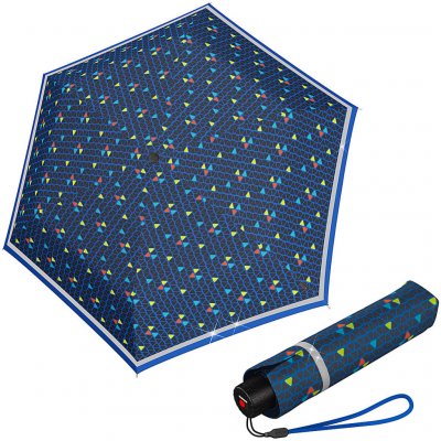 Knirps Rookie Triple Blue Reflective lehký skládací deštník