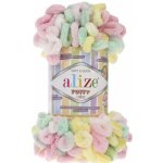Alize příze Puffy color 5862 pastelová barevná – Zboží Dáma