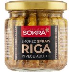 Sokra Riga uzené šproty v rostlinném oleji 185 g – Zboží Dáma