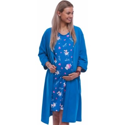 Komplet košilka a župan do porodnice Medvídci I LOVE YOU 1G0693 modrá – Hledejceny.cz