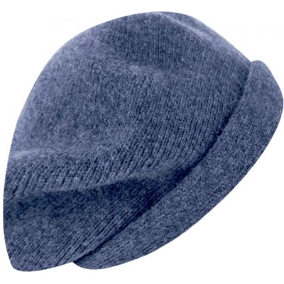 Fiebig pletený baret dámský šedomodrý jehněčí vlna – Hledejceny.cz