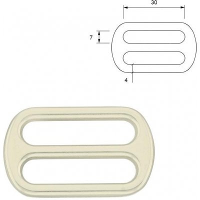 Pro Háčkování Posunovač na popruh 30 x 7 mm nikl Počet: 1 ks – Zboží Dáma