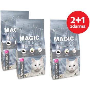 Magic Cat Magic Litter Bentonite Ultra White with Carbon Kočkolit 5 l