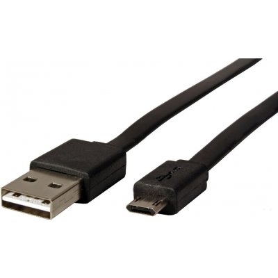 Roline USB 2.0 , oboustranný USB A oboustranný micro USB B, 1m, černý – Zboží Mobilmania